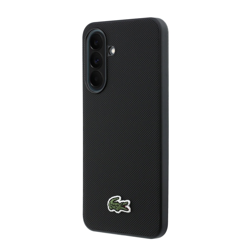 Lacoste Iconic Petit Pique Woven Logo MagSafe zadný kryt pre Samsung Galaxy A37 Black