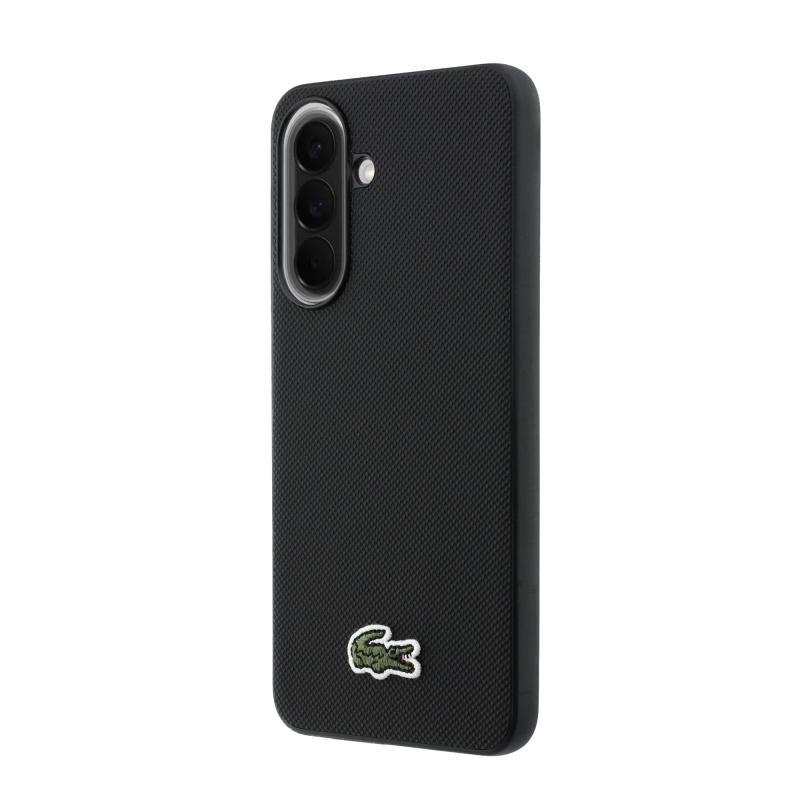 Lacoste Iconic Petit Pique Woven Logo MagSafe zadný kryt pre Samsung Galaxy A57 Black