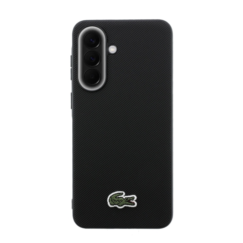 Lacoste Iconic Petit Pique Woven Logo MagSafe zadný kryt pre Samsung Galaxy A57 Black