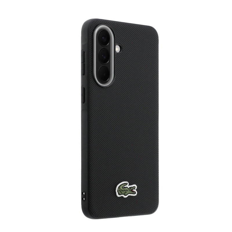 Lacoste Iconic Petit Pique Woven Logo MagSafe zadný kryt pre Samsung Galaxy A57 Black