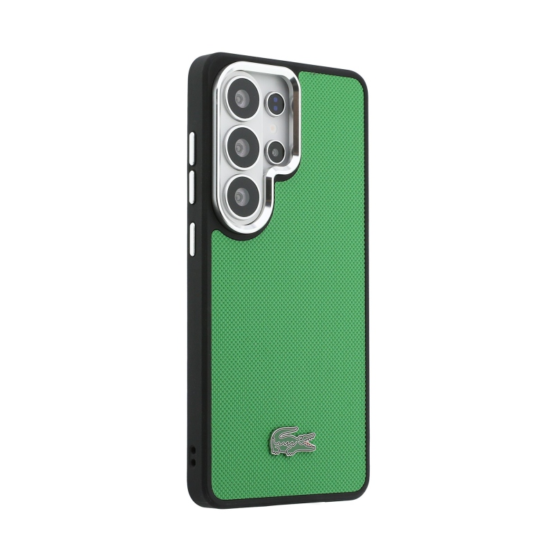 Lacoste Petit Pique Metal Logo Magnetic Back Cover pre Samsung Galaxy S26 Ultra Estragon Green