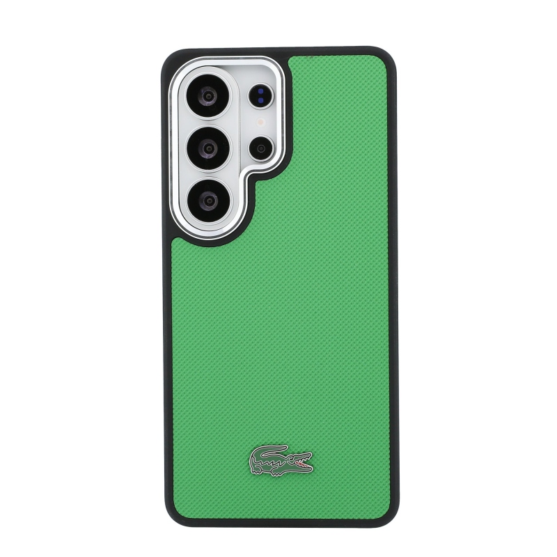 Lacoste Petit Pique Metal Logo Magnetic Back Cover pre Samsung Galaxy S26 Ultra Estragon Green