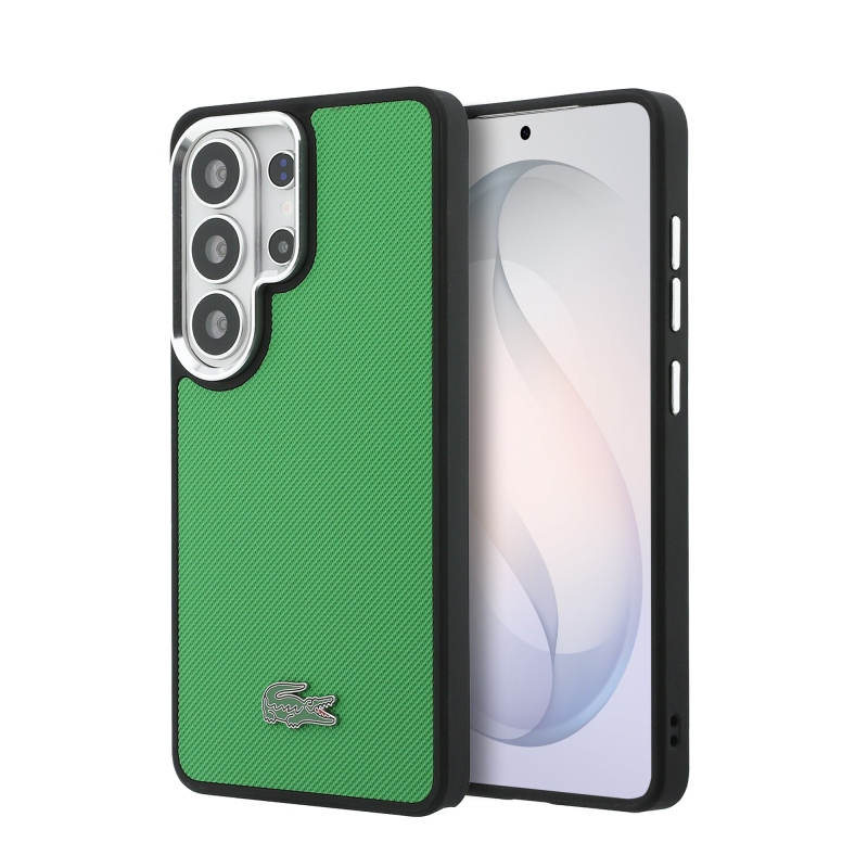 Lacoste Petit Pique Metal Logo Magnetic Back Cover pre Samsung Galaxy S26 Ultra Estragon Green