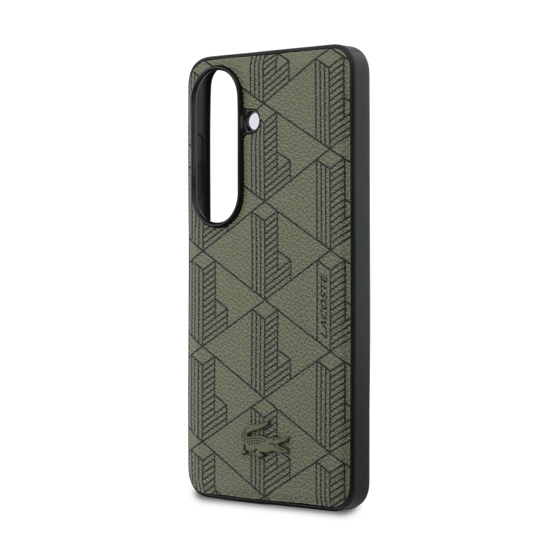 Lacoste PVC Blend Monogram Magnetic Back Cover pre Samsung Galaxy S26 Khaki