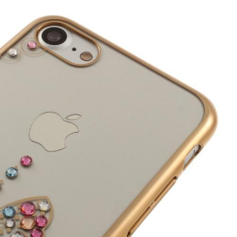 Ladies plastový obal krystay na iPhone 7 a 8 - zlaté