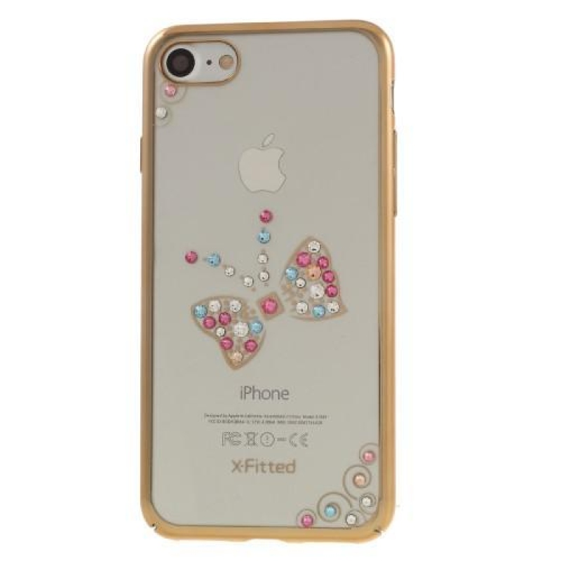 Ladies plastový obal krystay na iPhone 7 a 8 - zlaté