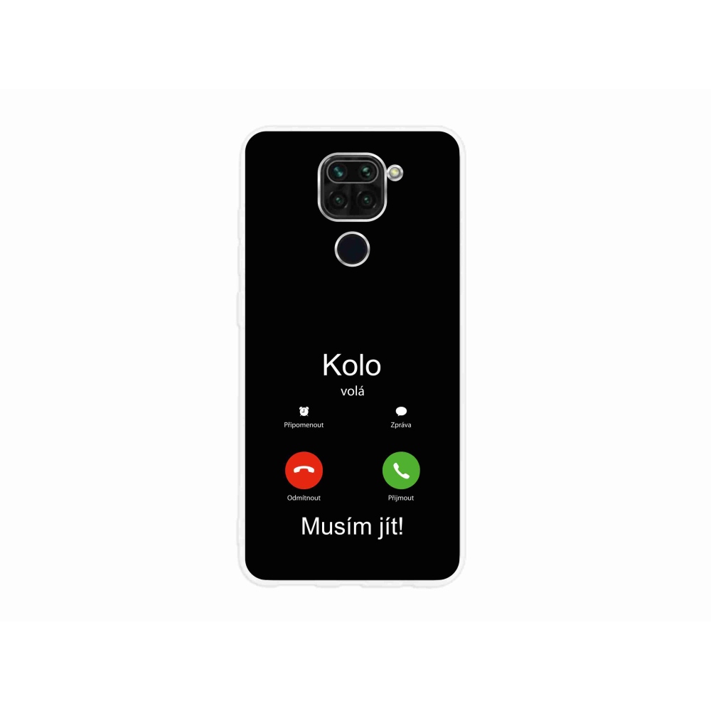 Gélový kryt mmCase na Xiaomi Redmi Note 9 - kolo volá čierne pozadie