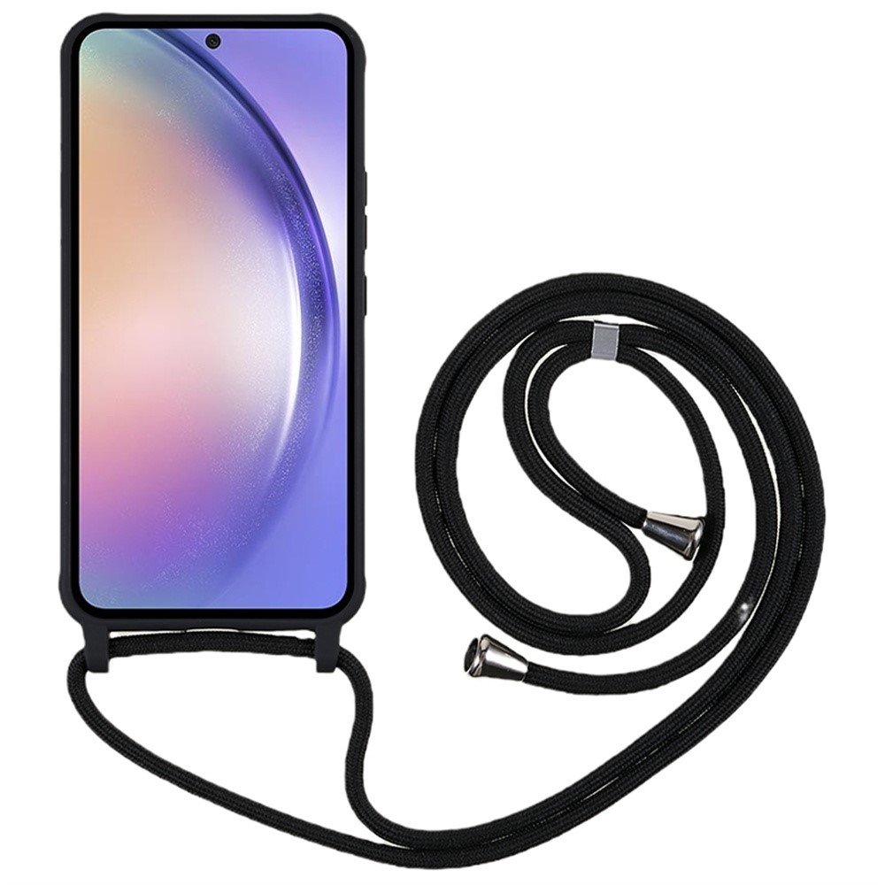 Lany gélový obal so šnúrkou na Samsung Galaxy S26 FE - čierny