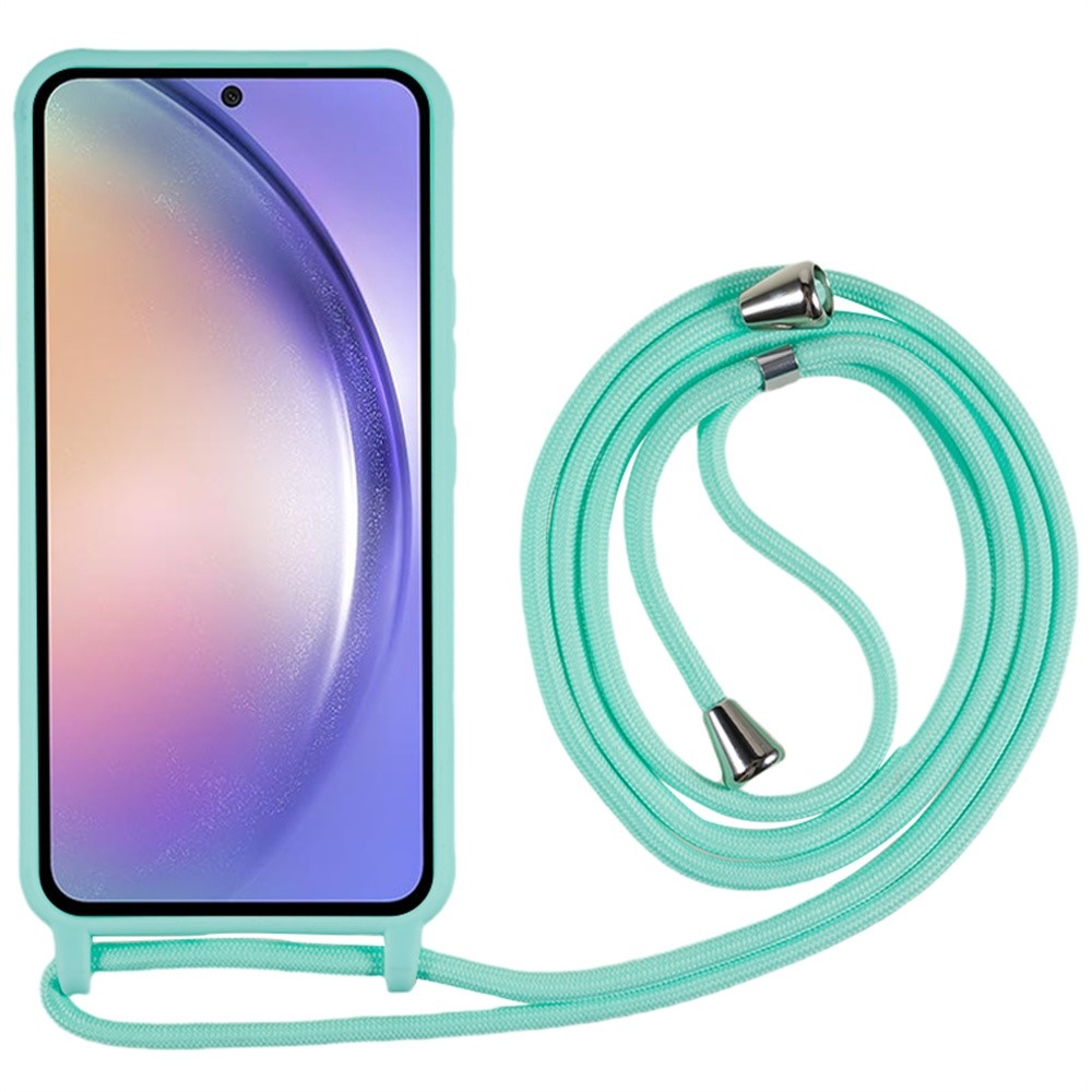 Lany gélový obal so šnúrkou na Samsung Galaxy S26 FE - modrozelený