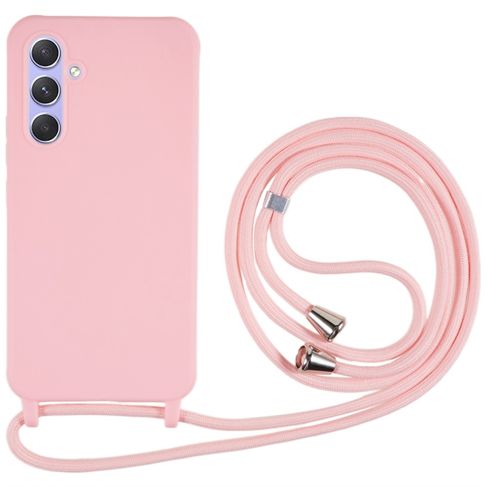 Lany gélový obal so šnúrkou na Samsung Galaxy S26 FE - ružový