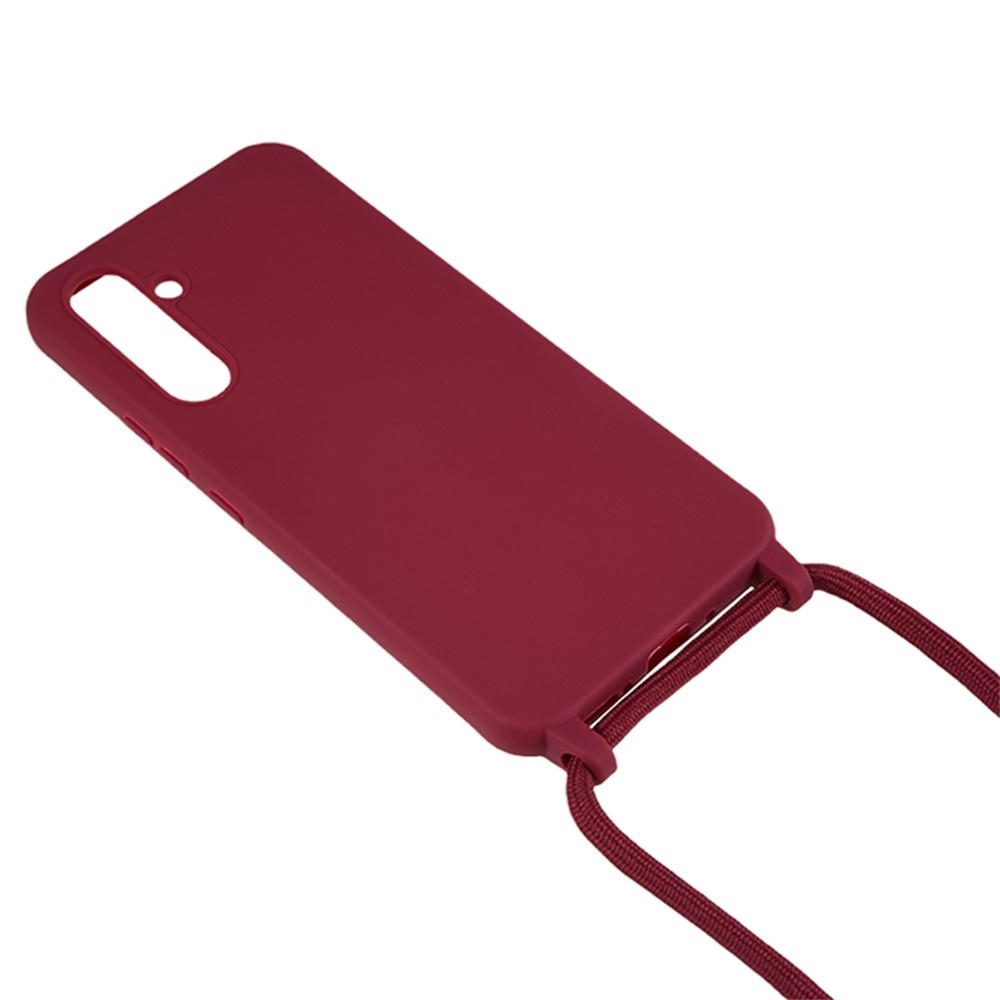 Lany gélový obal so šnúrkou na Samsung Galaxy S26 FE - vínový