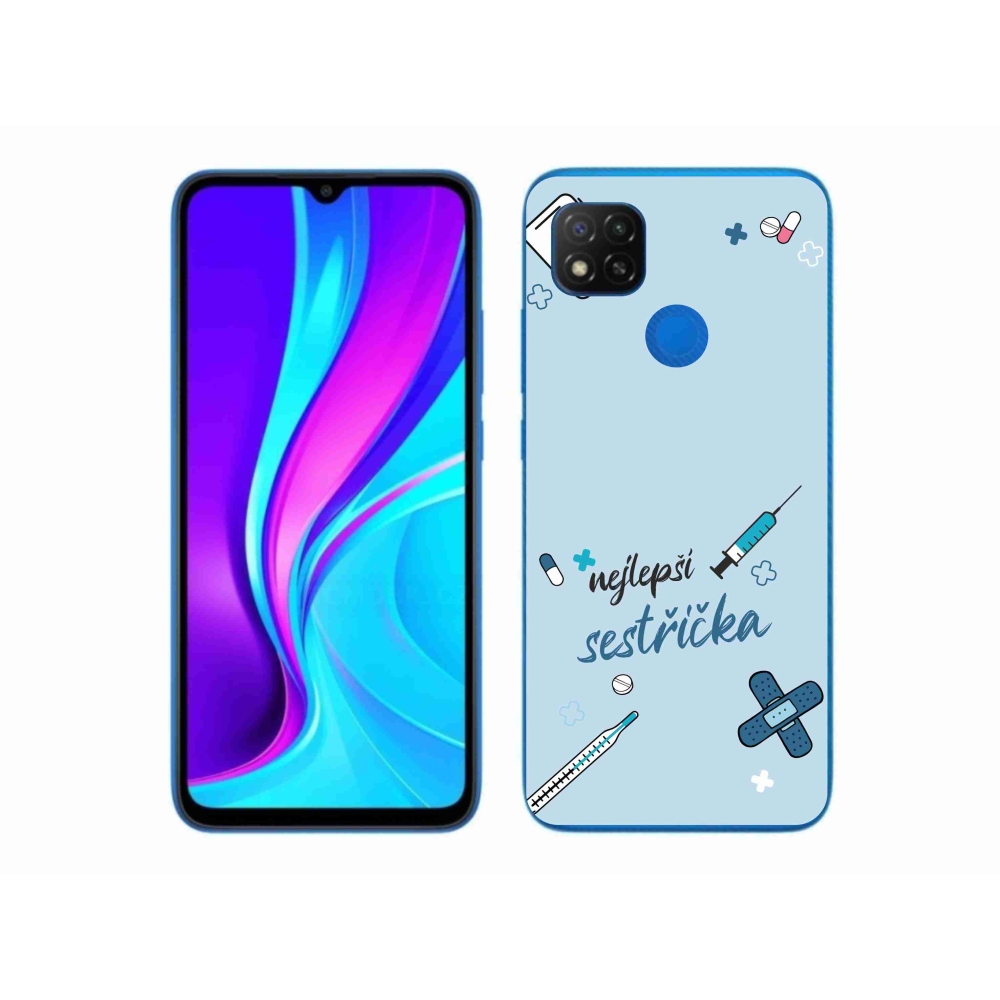 Gélový kryt mmCase na Xiaomi Redmi 9C - najlepšia sestrička modré pozadie