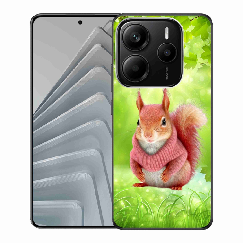 Gélový kryt mmCase na Xiaomi Redmi Note 14 5G - veverka vo svete