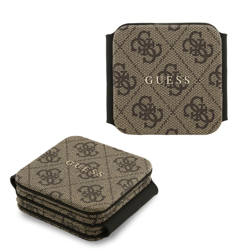 Bezdrôtová nabíjačka Guess PU 4G MagSafe 3v1 hnedá