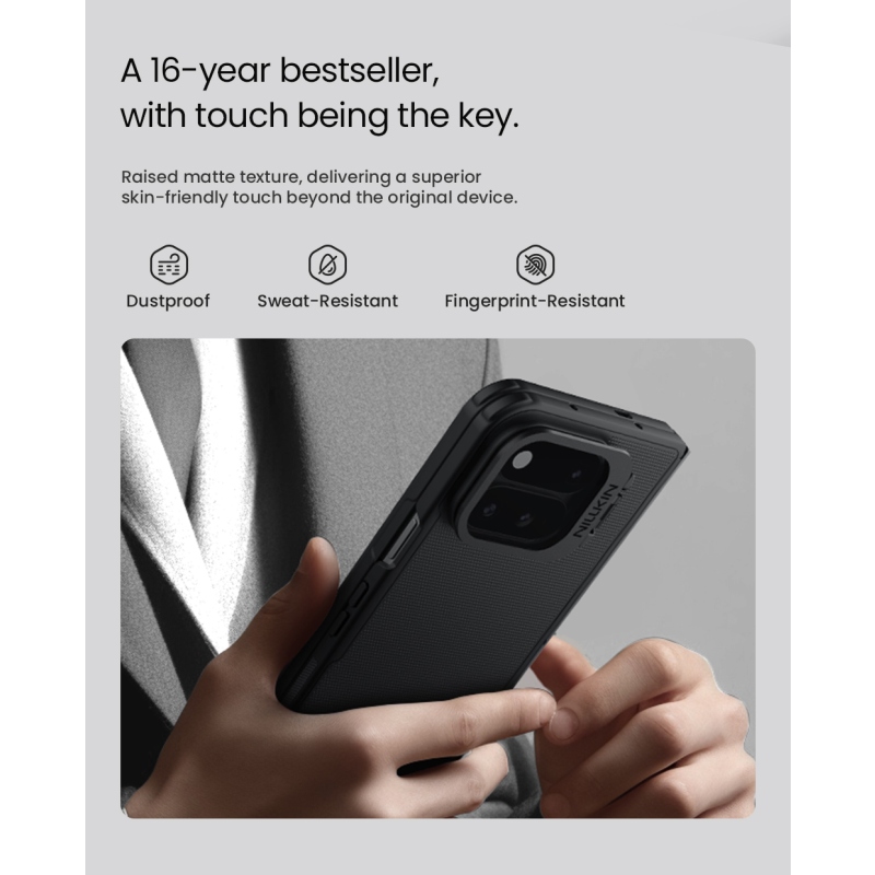 Nillkin Super Frosted Prop Magnetic zadný kryt pre Google Pixel 11 Pro Fold, čierny