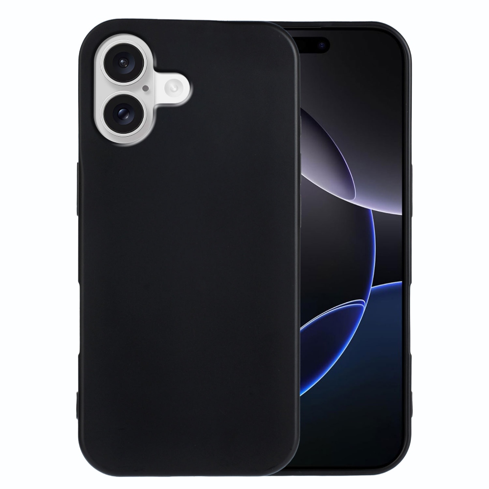 Matný gélový obal na mobil iPhone 17 - čierny