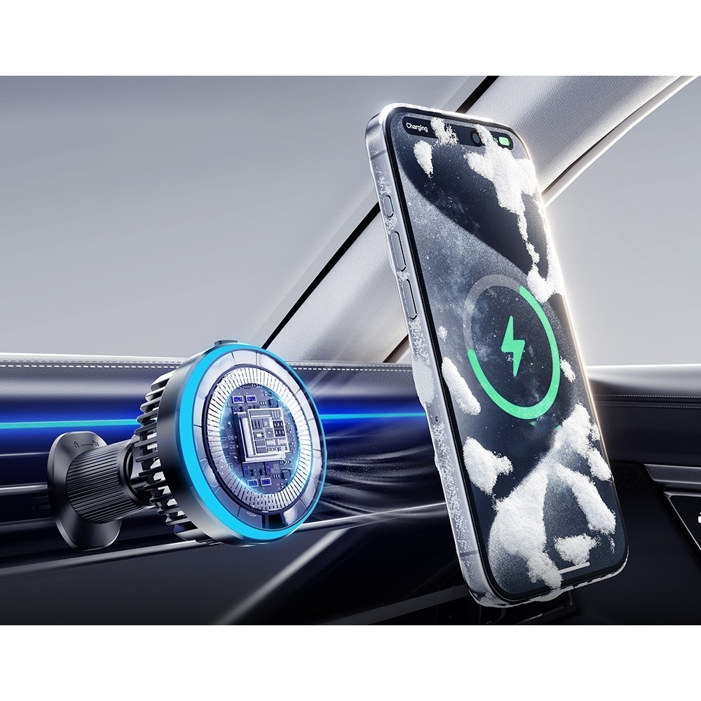 Essager magnetická bezdrôtová nabíjačka do auta 15W s chladením