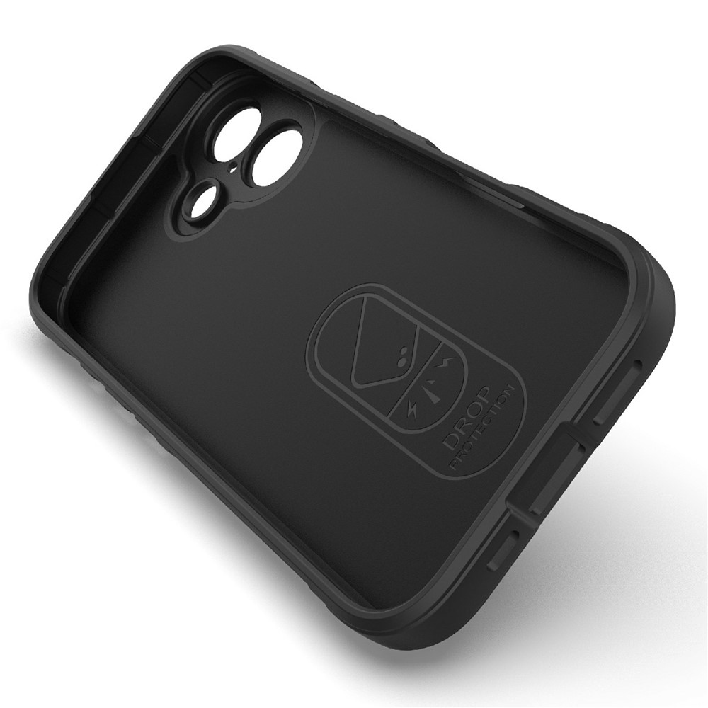 Rugg odolný gélový obal na iPhone 17 - čierny