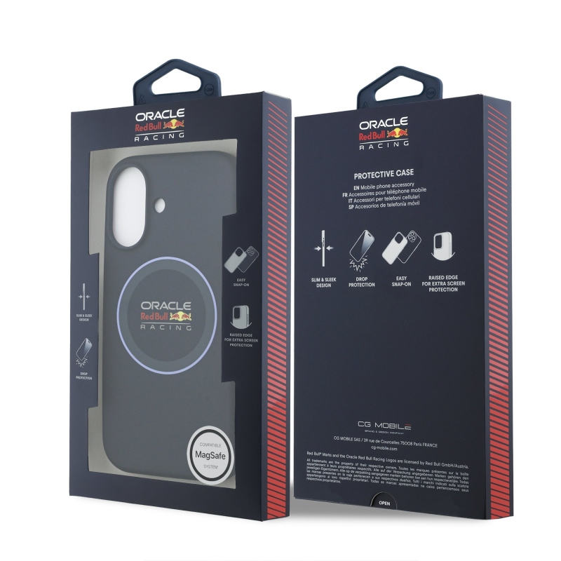 Red Bull Silikónový zadný kryt MagSafe Blue Ring pre iPhone 17 Navy