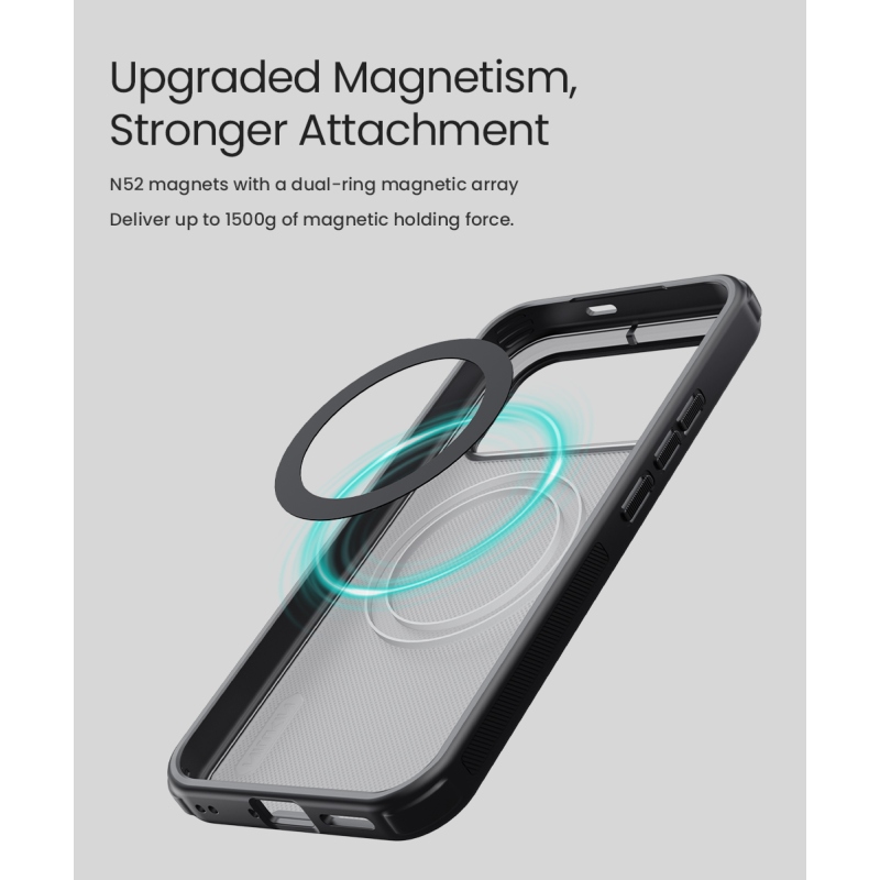 Nillkin Super Frosted PRO Magnetic zadný kryt pre Poco F9 Pro, priehľadný čierny