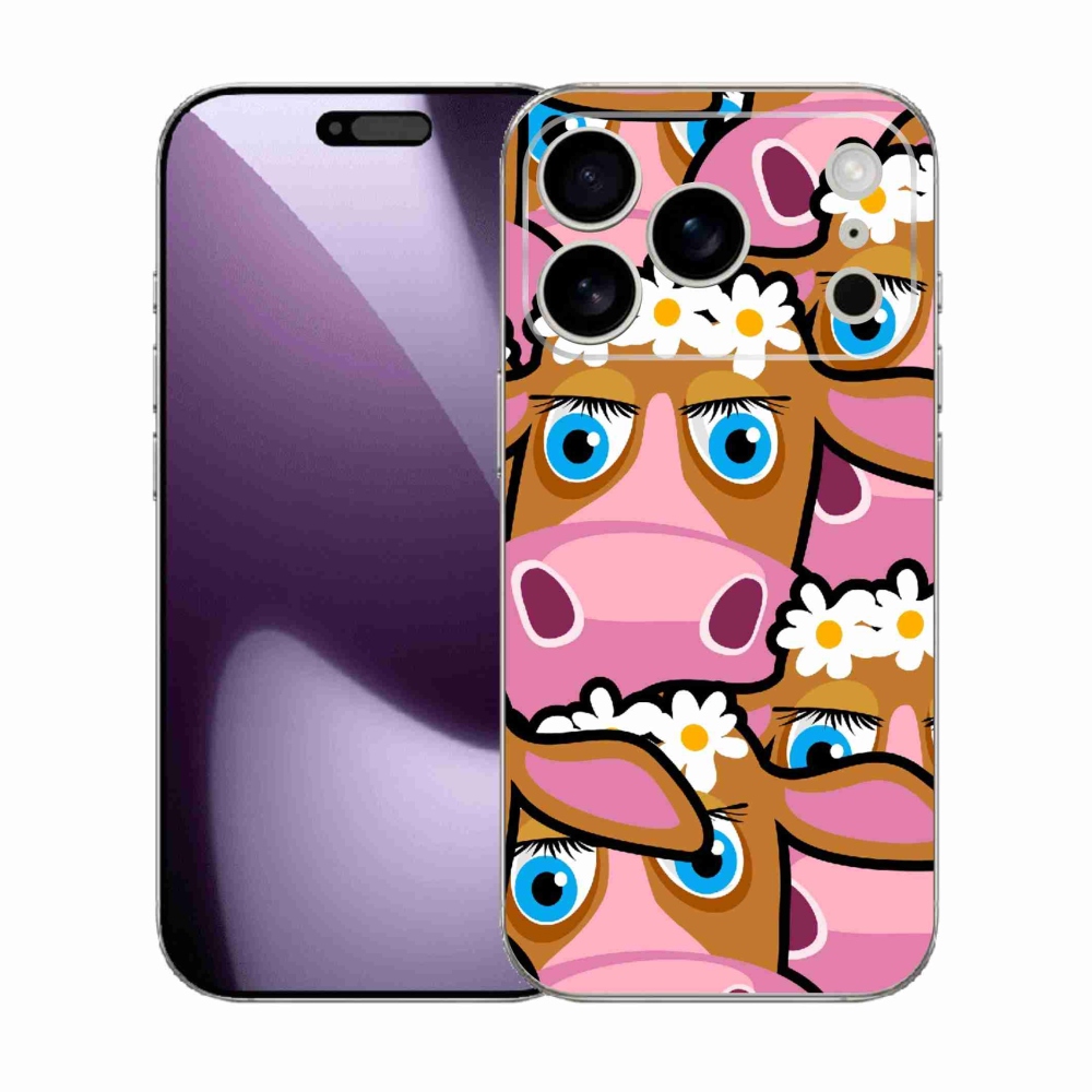 Gélový kryt mmCase na iPhone 17 Pro - kreslené kravičky