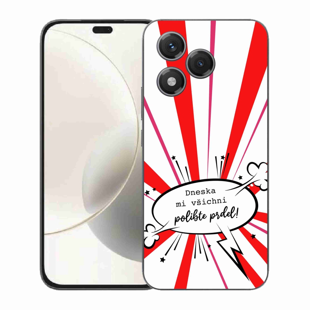 Gélový kryt mmCase na Honor 400 Lite - vtipný text 15 biele pozadie