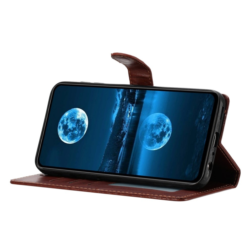 Clots knižkové púzdro na Samsung Galaxy S25 Edge - hnedé