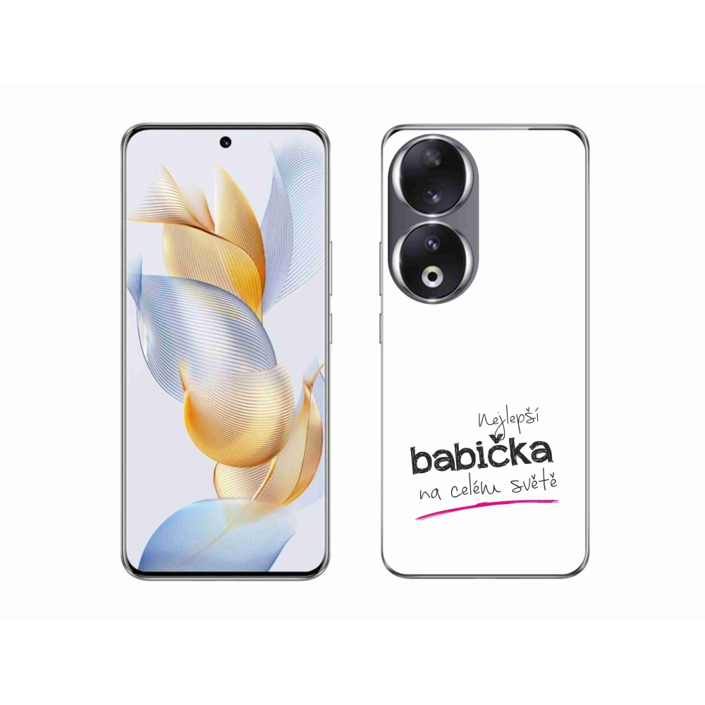 Gélový kryt mmCase na Honor 90 - najlepšia babička 4 biele pozadie