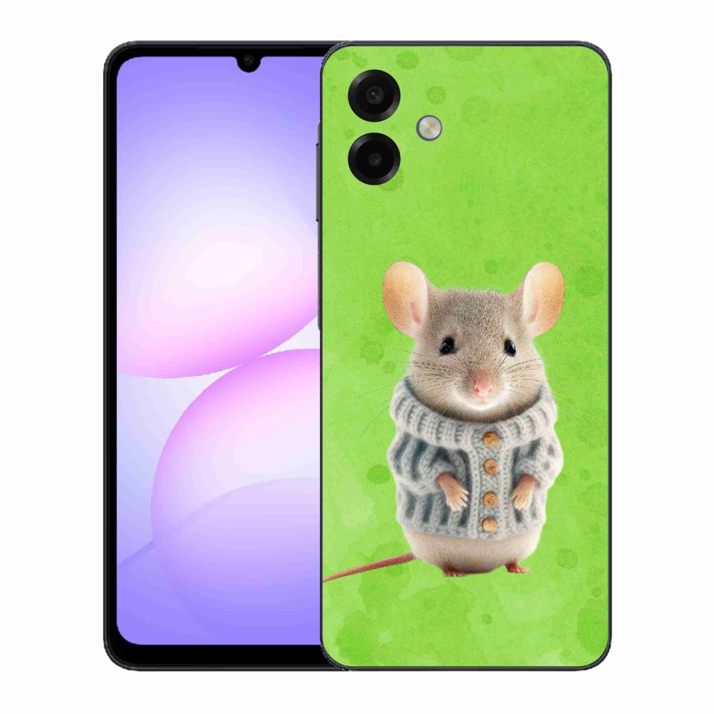 Gélový kryt mmCase na Samsung Galaxy A07 4G - myška vo svetri