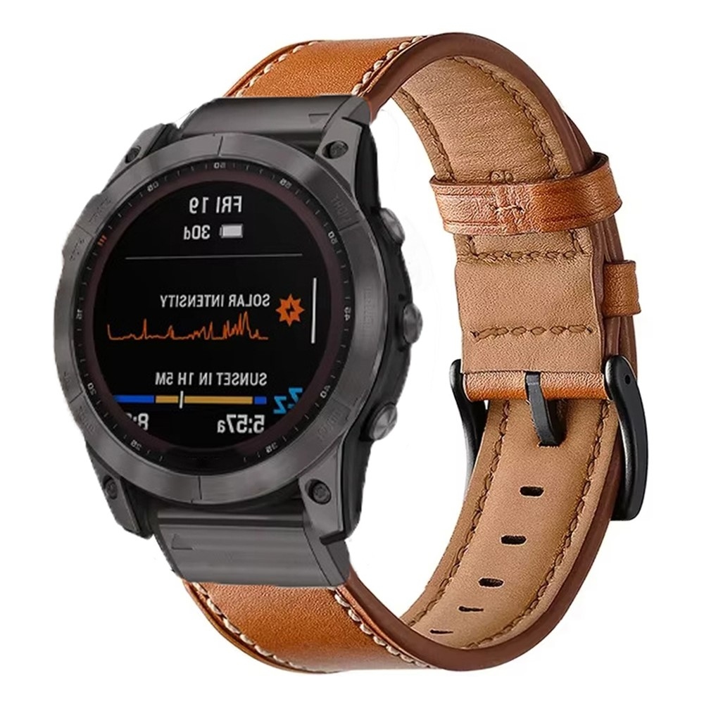 Leathe koženkový remienok na Garmin Fenix ​​8 Pro 47mm/Fenix ​​8 47mm - hnedý
