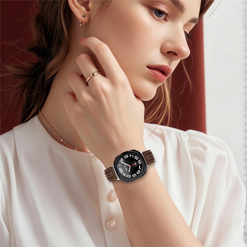 Leathe koženkový remienok na Samsung Galaxy Watch Ultra (2025) 47mm - hnedý