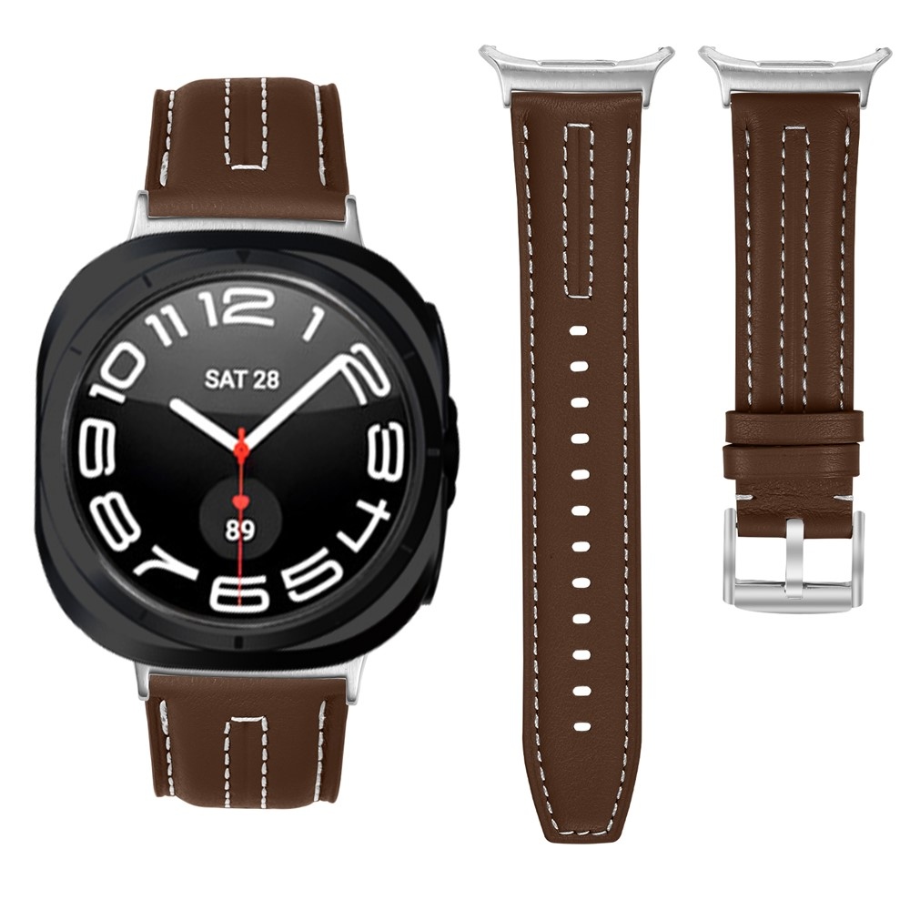 Leathe koženkový remienok na Samsung Galaxy Watch Ultra (2025) 47mm - hnedý