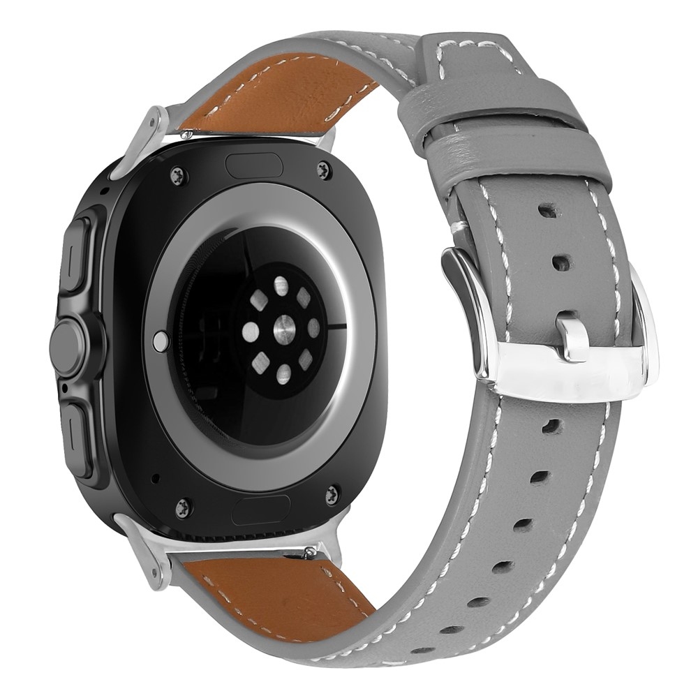 Leathe koženkový remienok na Samsung Galaxy Watch Ultra (2025) 47mm - svetlosivý