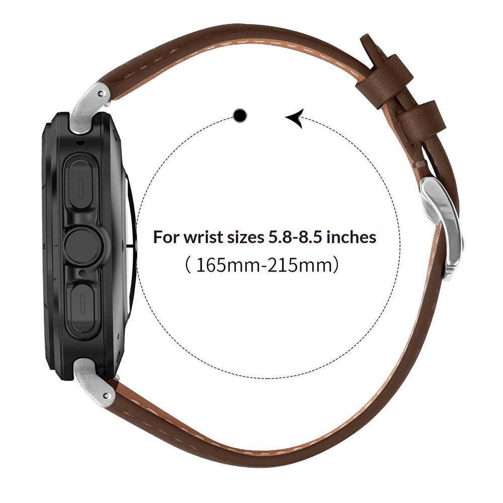 Leathe koženkový remienok na Samsung Galaxy Watch8 Classic 46mm/Watch8 44mm/40mm - hnedý