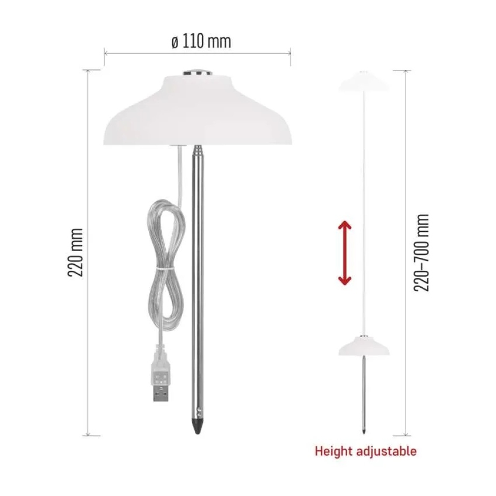 LED GROW pestovateľská lampa 5 W, časovač - biela