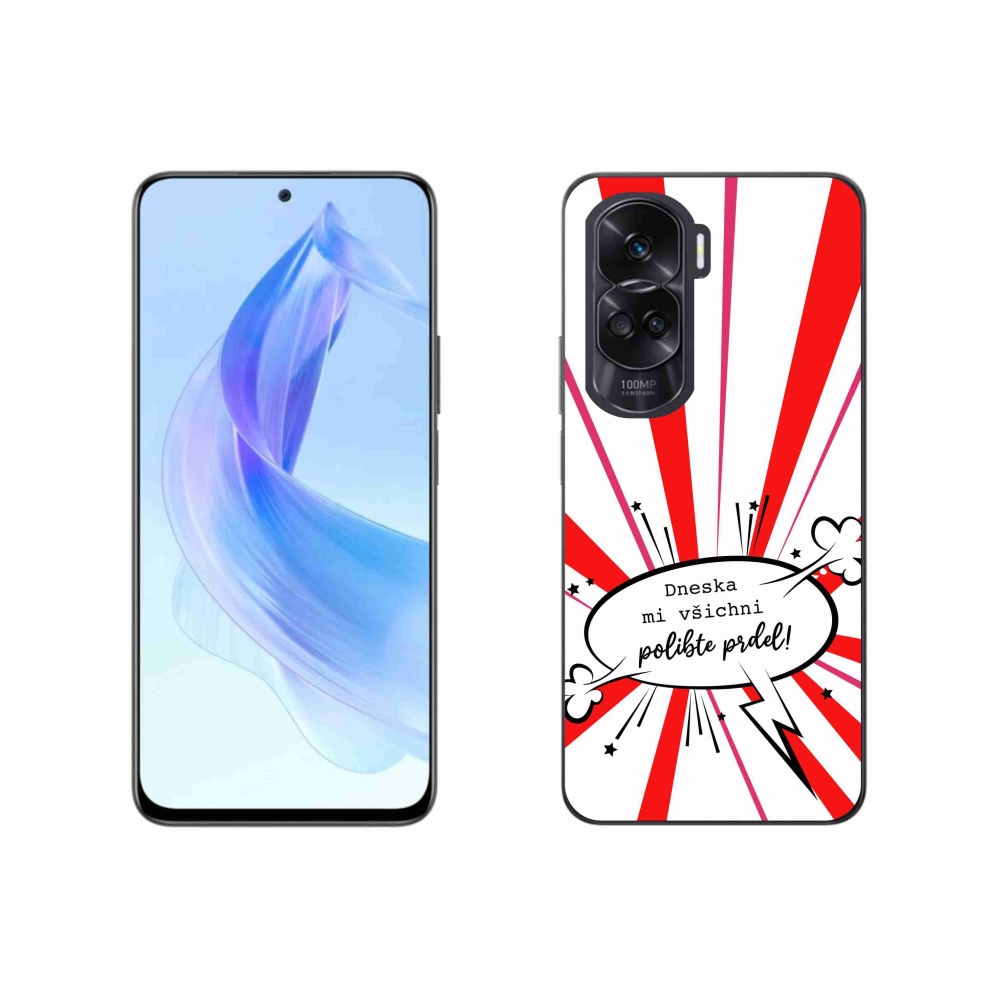 Gélový kryt mmCase na Honor 90 Lite - vtipný text 15 biele pozadie