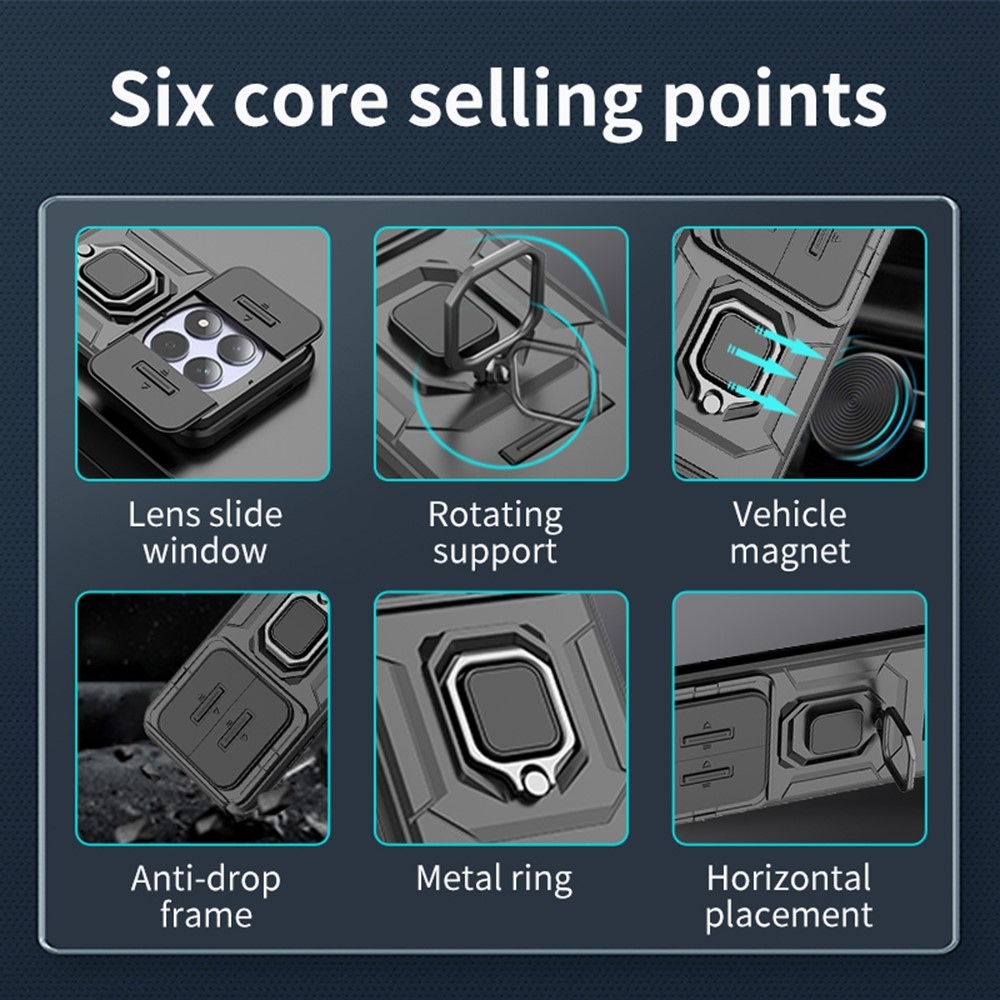 Lens odolný kryt na Xiaomi Redmi Note 15 Pro 5G - čierny