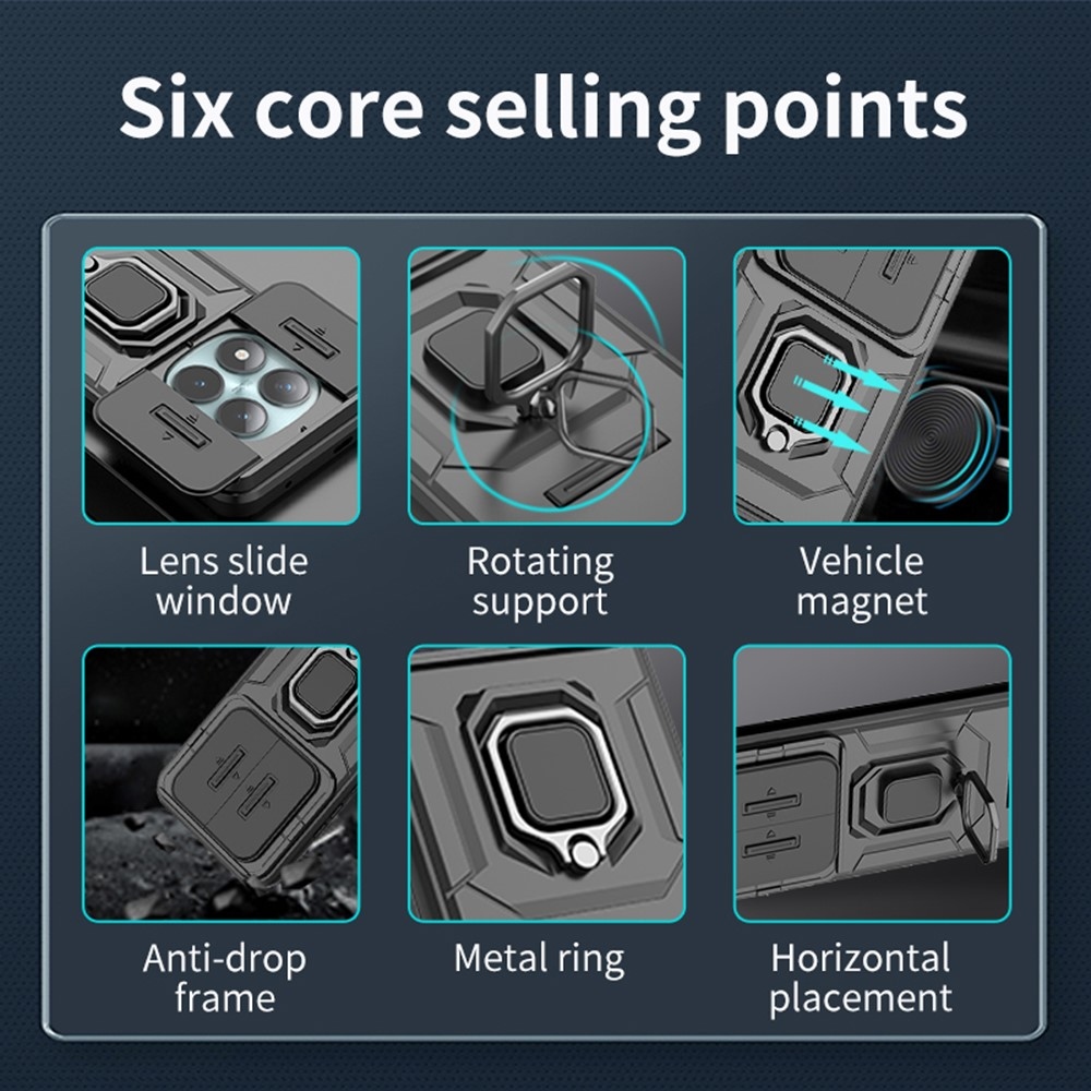 Lens odolný kryt na Xiaomi Redmi Note 15 Pro+ 5G - čierny