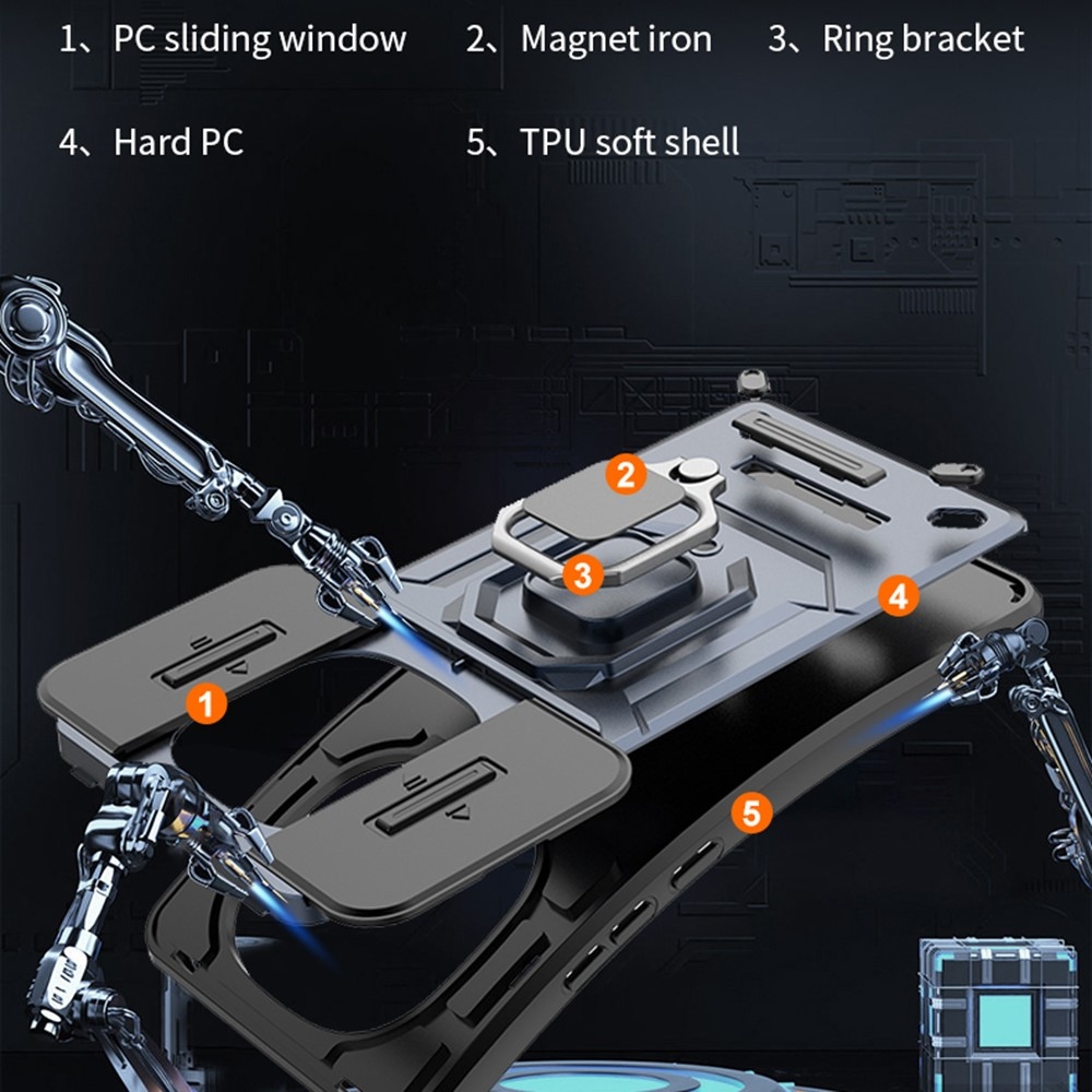 Lens odolný kryt na Xiaomi Redmi Note 15 Pro 5G - čierny