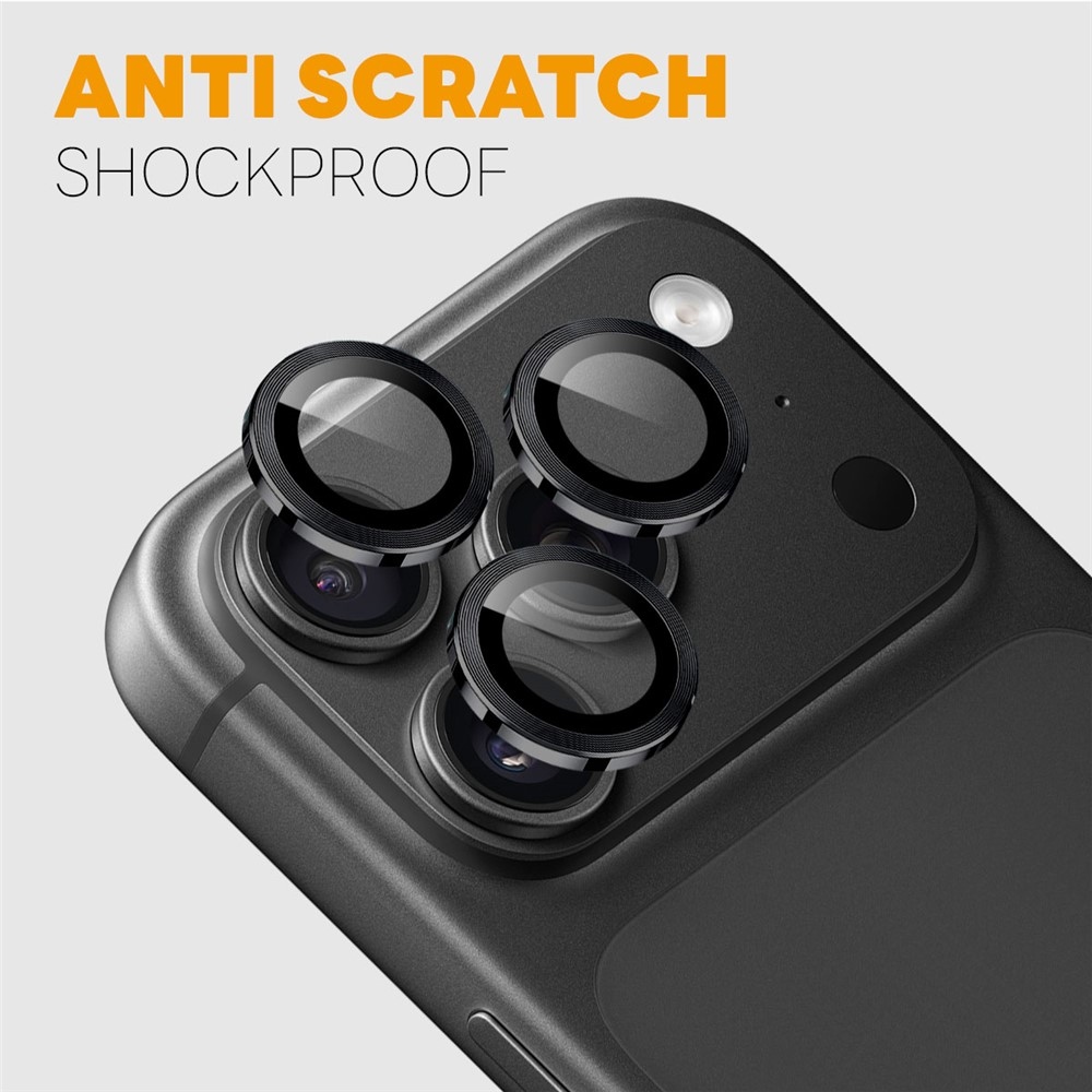 Lens sklo šošovky fotoaparátu (samostatné sklá) na mobil iPhone 18 Pro Max/18 Pro - čierne
