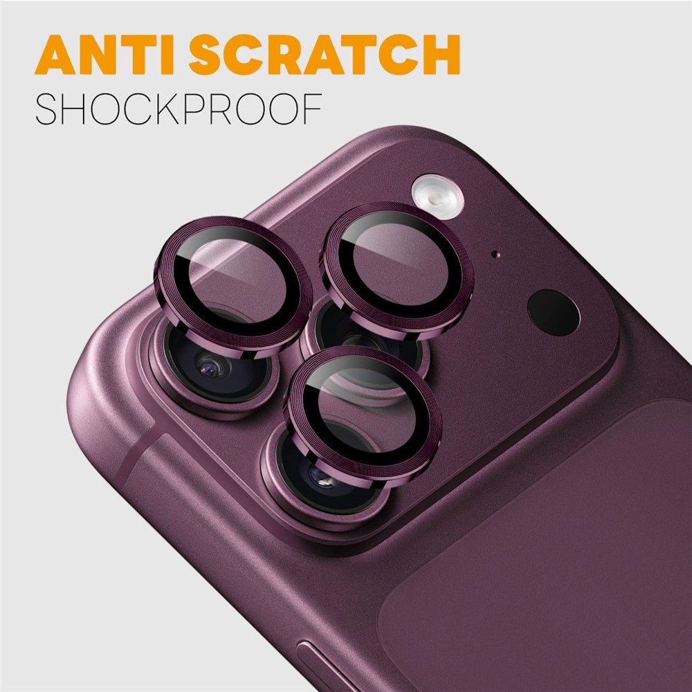 Lens sklo šošovky fotoaparátu (samostatné sklá) na mobil iPhone 18 Pro Max/18 Pro - fialové
