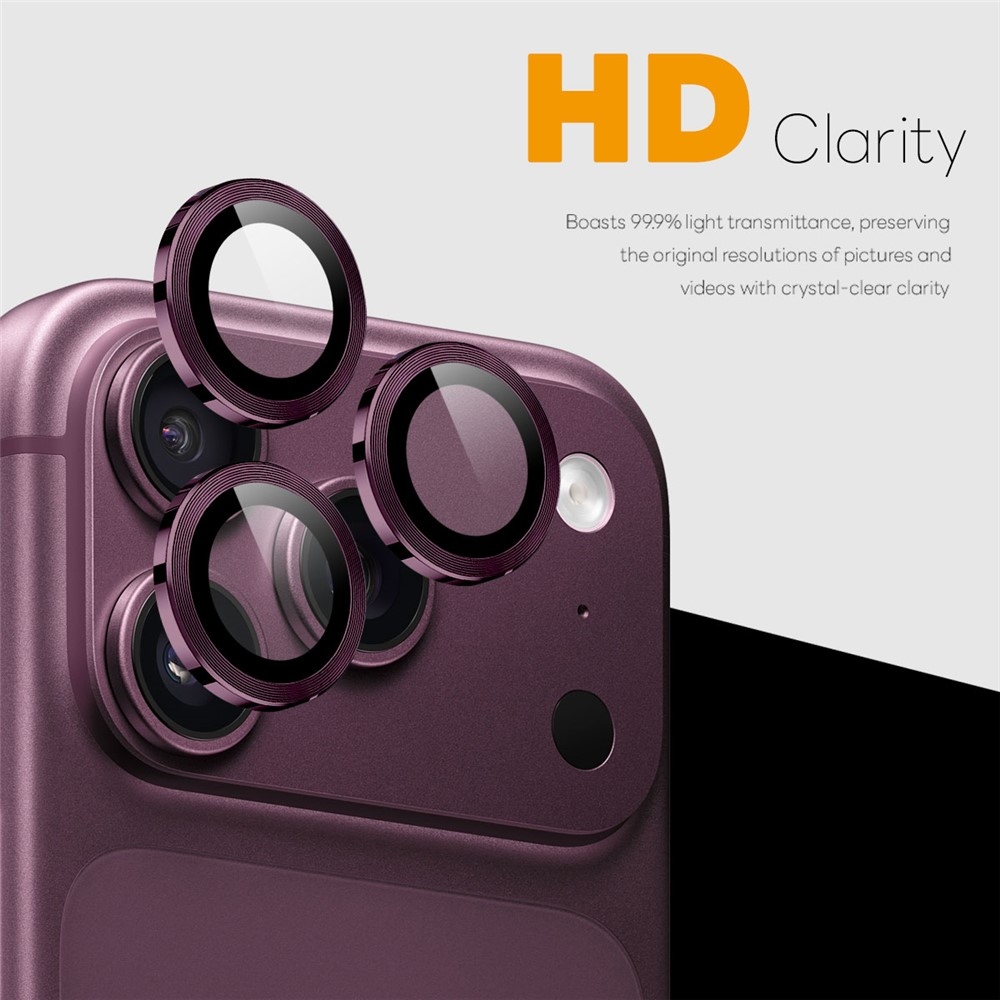 Lens sklo šošovky fotoaparátu (samostatné sklá) na mobil iPhone 18 Pro Max/18 Pro - fialové