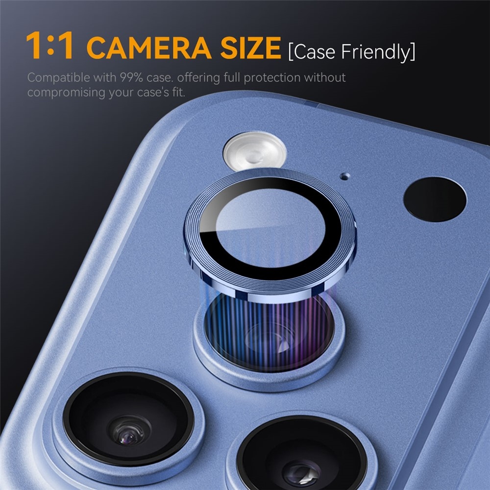 Lens sklo šošovky fotoaparátu (samostatné sklá) na mobil iPhone 18 Pro Max/18 Pro - modré