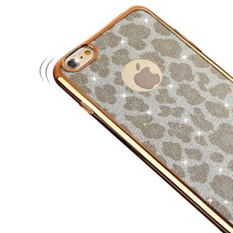 Leopard matný gélový obal na iPhone 6s Plus a 6 Plus - modrý