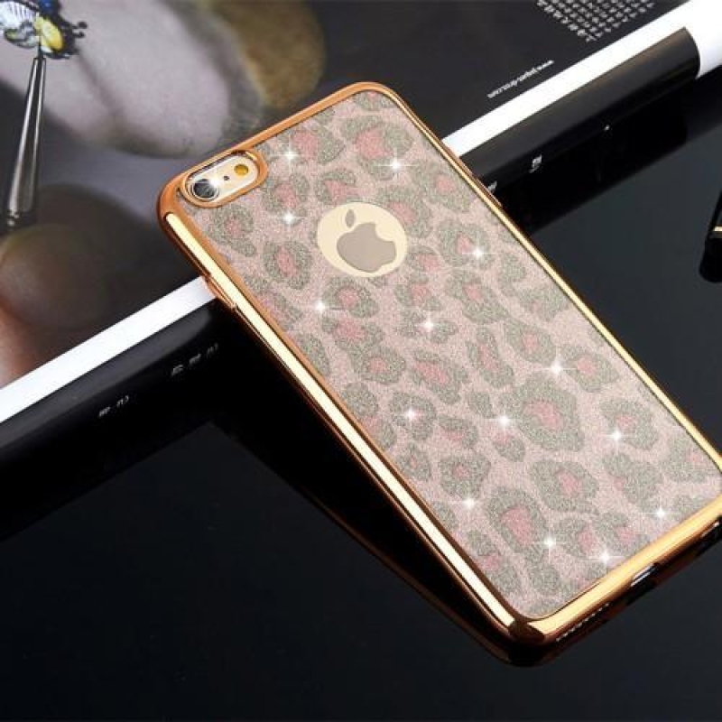 Leopard matný gélový obal na iPhone 6s Plus a 6 Plus - ružový