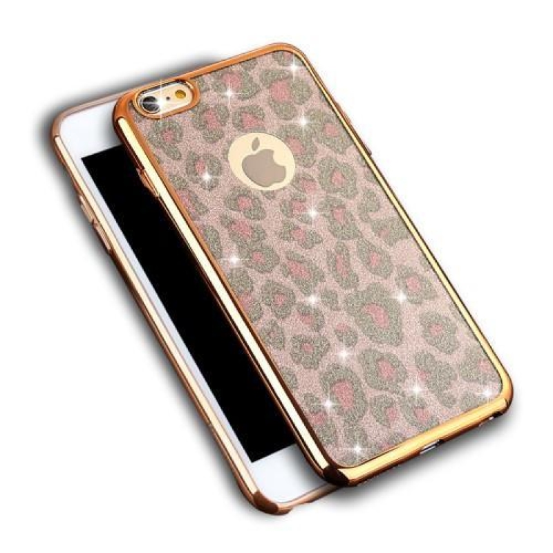 Leopard matný gélový obal na iPhone 6s Plus a 6 Plus - ružový