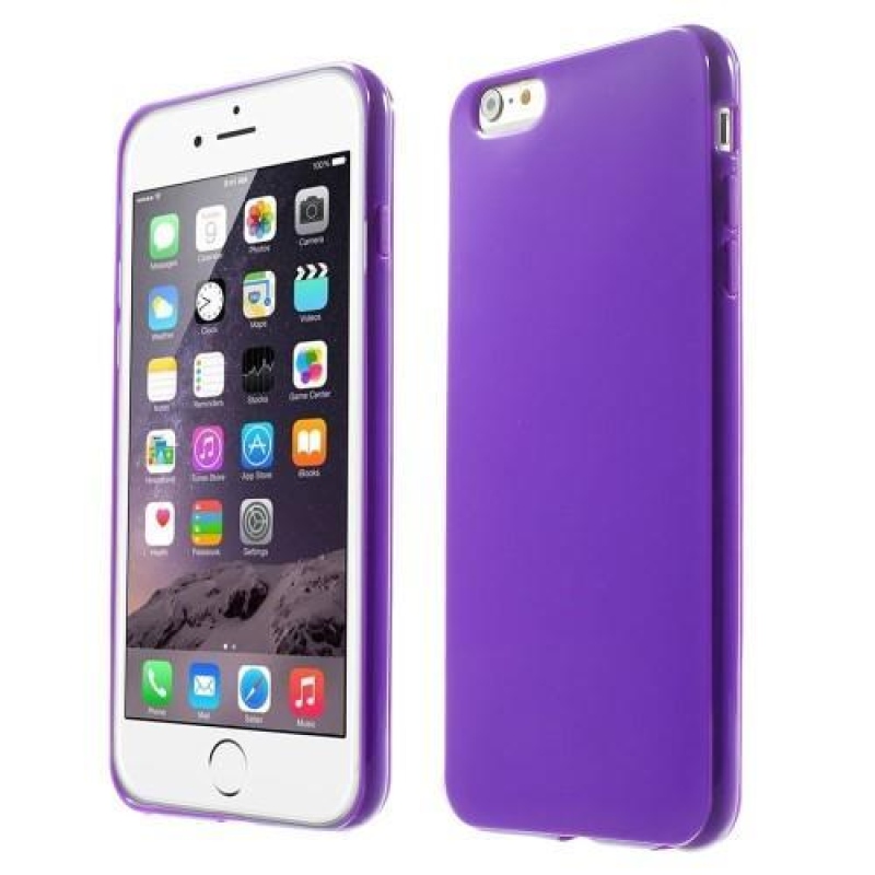 Lesklý gélový obal na iPhone 6s Plus a 6 Plus - fialový