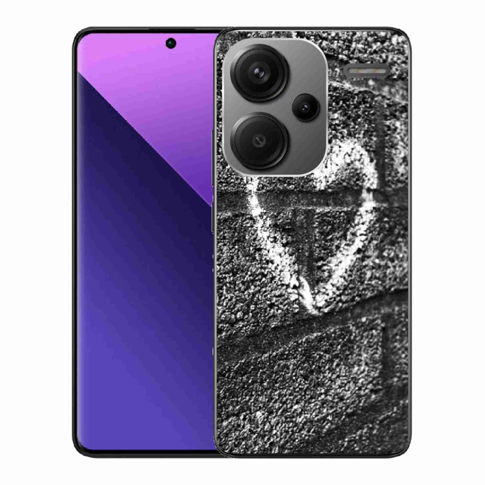 Gélový kryt mmCase na Xiaomi Redmi Note 13 Pro+ 5G - srdce na stene