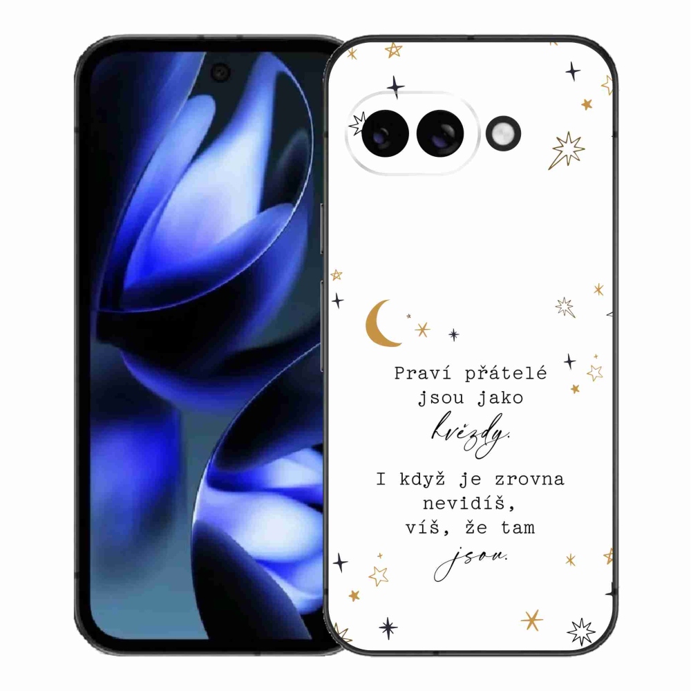 Gélový kryt mmCase na Google Pixel 9a - citát 6 biele pozadie