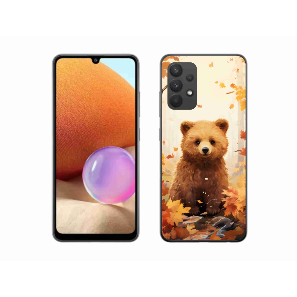 Gélový kryt mmCase na Samsung Galaxy A32 4G - medveď v lese